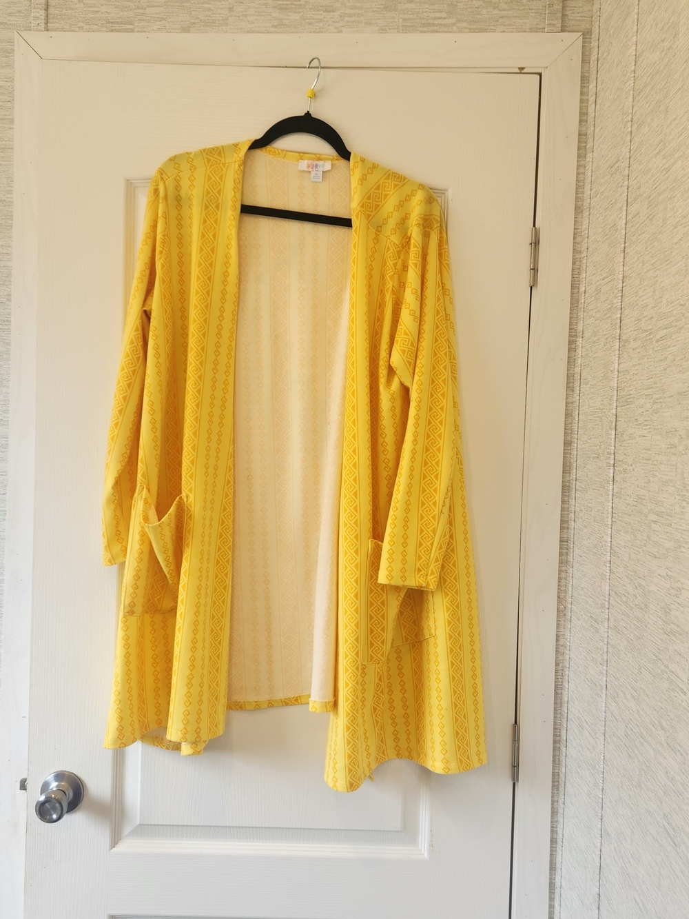 LuLaRoe Bright Yellow Open-Front Cardigan XL Euc